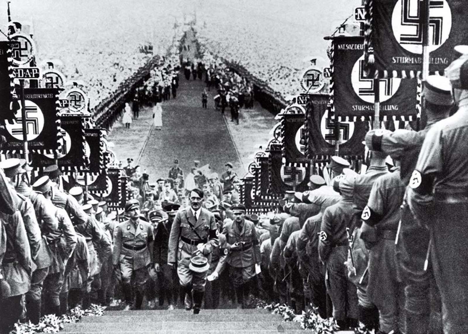 Adolf Hitler at the Nuremberg rally, 1934